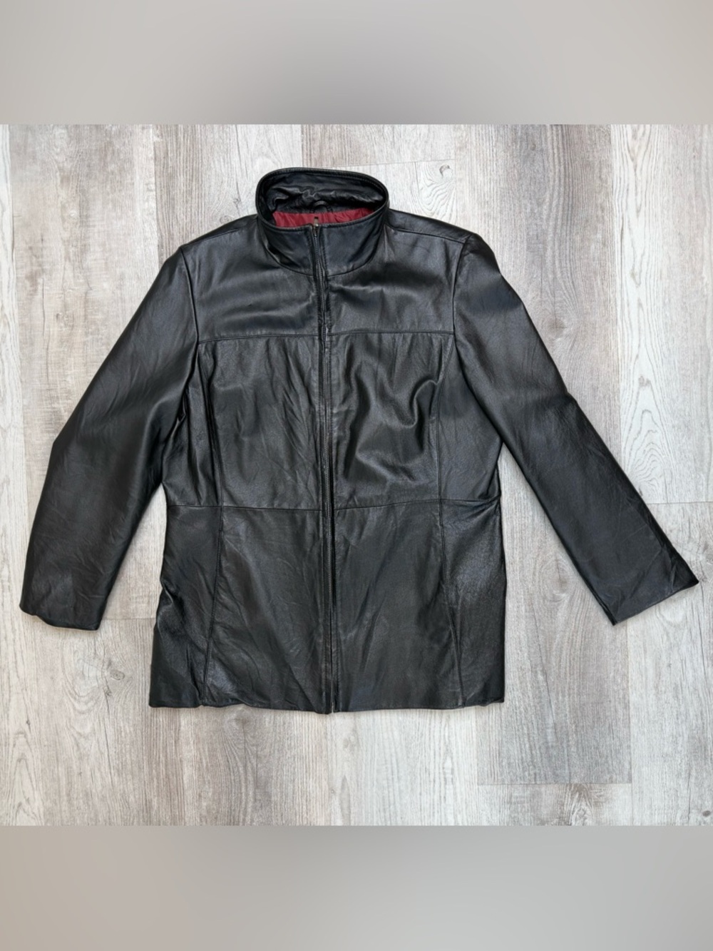 Worthington Women’s Petite Black Leather Jacket Size XLP